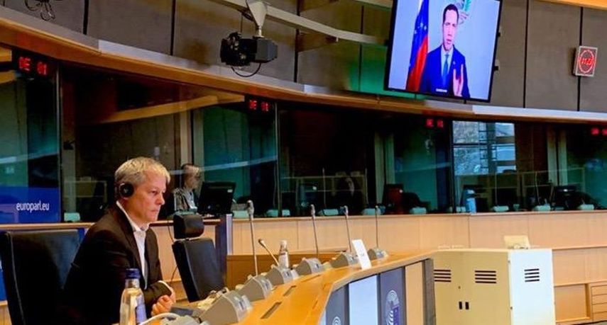 El presidente encargado de Venezuela Juan Guaidió sostuvo una reunión con representantes del Parlamento Europeo.