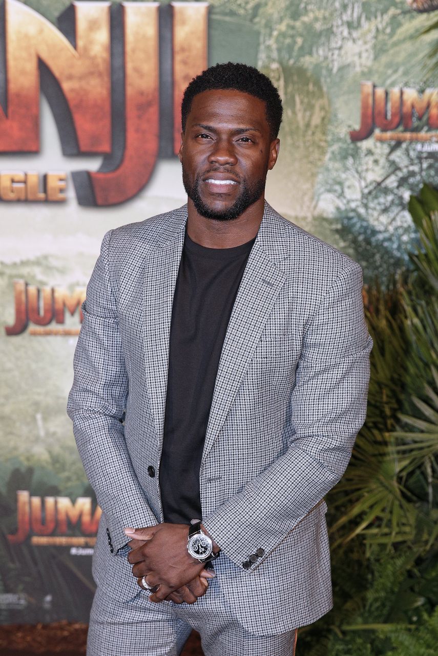 El actor estadounidense Kevin Hart en el estreno mundial de la película&nbsp;Jumanji: Welcome to the Jungle, en París.&nbsp;