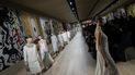 Modelos presentan creaciones de la colección primavera verano 2022 de Dior en París, el 24 de enero de 2022.