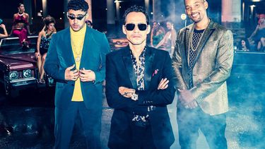 Bad Bunny, Marc Anthony y Will Smith en el videoclip del tema&nbsp;Está rico, grabado en Miami.