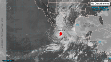 Imagen del huracán Enrique, lunes 28 de junio, 7:00 am.&nbsp;