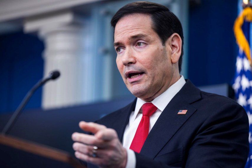 El secretario de Estado, Marco Rubio, habla con los periodistas en la Casa Blanca, el 5 de mayo de 2026.