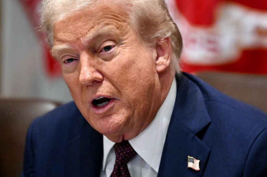 El presidente Donald Trump, en reunión de gabinete.