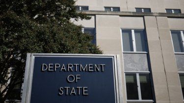 El Departamento de Estado de EEUU funciona en el Edificio Federal Harry S. Truman, fotografiado el 8 de octubre de 2024 en Washington, DC.