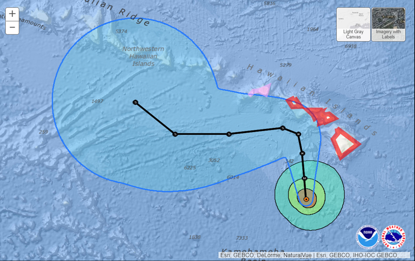 Huracan Lane amenaza a Hawaii.