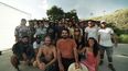 Equipo de realización y actores de la cinta cubana Santa y Andrés.