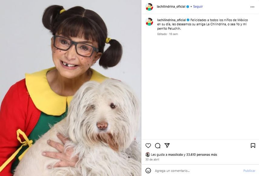 María Antonieta de las Nieves, conocida como La Chilindrina.&nbsp;