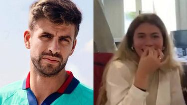 Collage del futbolista español&nbsp;Gerard Piqué&nbsp;y su novia&nbsp;Clara Chía