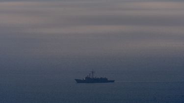 Un buque militar taiwanés patrulla cerca de la costa este en el condado de Yilan el 7 de agosto de 2022.&nbsp;