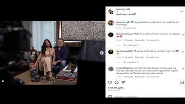 El actor Juan Soler junto a su novia Paulina Mercado.