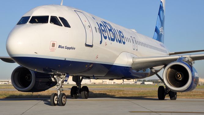 Una aeronave de la compañía Jet Blue.