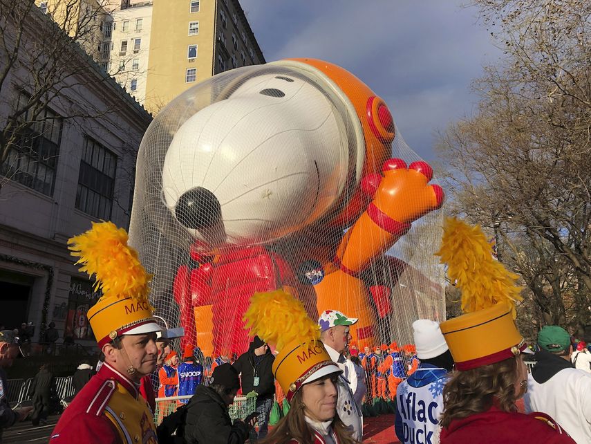 Participantes del desfile del D&iacute;a de Acci&oacute;n de Gracias que organiza la tienda Macys, el jueves 28 de noviembre de 2019 en Nueva York.&nbsp;