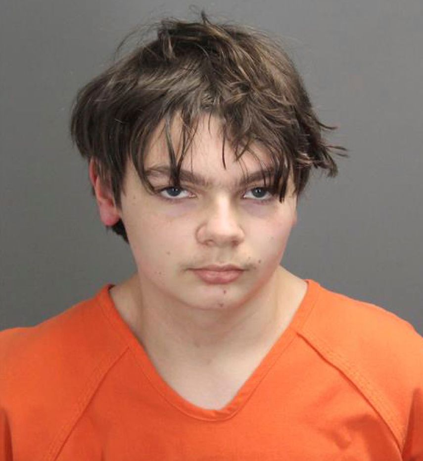 Ethan Crumbley, de 15 años, acusado de un tiroteo que mató a cuatro estudiantes en la Escuela Secundaria de Oxford, el 1 de diciembre del 2021.