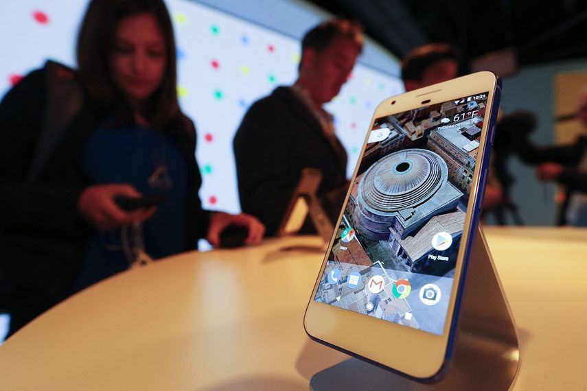 El nuevo&nbsp;Google&nbsp;Pixel Phone en su lanzamiento este martes 4 de octubre durante un evento de&nbsp;Google en San Francisco, California, Estados Unidos.