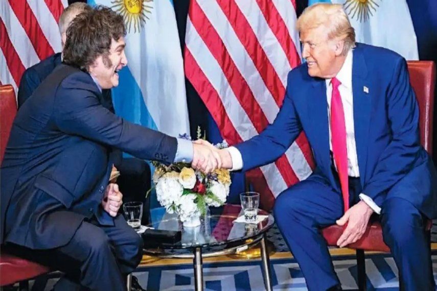 Presidente Donald Trump con el presidente Javier Milei