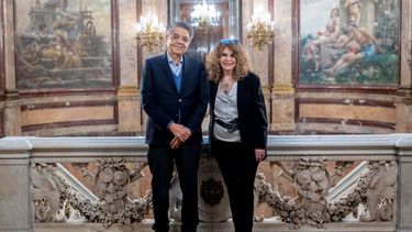 Los escritores nicaragüenses Sergio Ramírez y Gioconda Belli durante un homenaje en la Casa de América, a 22 de marzo de 2023, en Madrid (España).&nbsp;