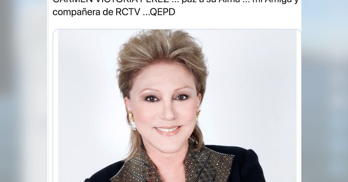 Fallece la animadora venezolana Carmen Victoria Pérez, a los 78 años