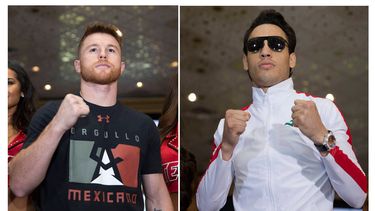Canelo (izquierda) y Chávez Jr. (derecha) esperan dar un espectáculo en el T-mobile Arena de Las Vegas.&nbsp;