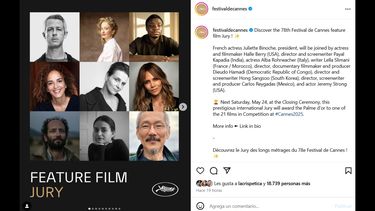 Miembros del jurado del Festival de Cine de Cannes 2025.