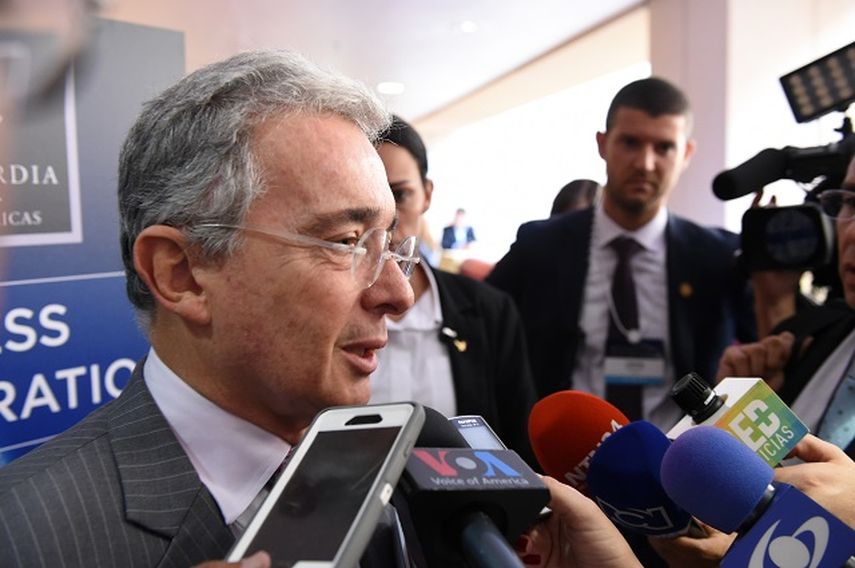 El expresidente colombiano Álvaro Uribe Vélez habló en Miami sobre el futuro del socialismo en América Latina (FOTO ALVARO MATA)