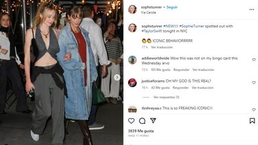 Sophie Turner y Taylor Swift en Nueva York.