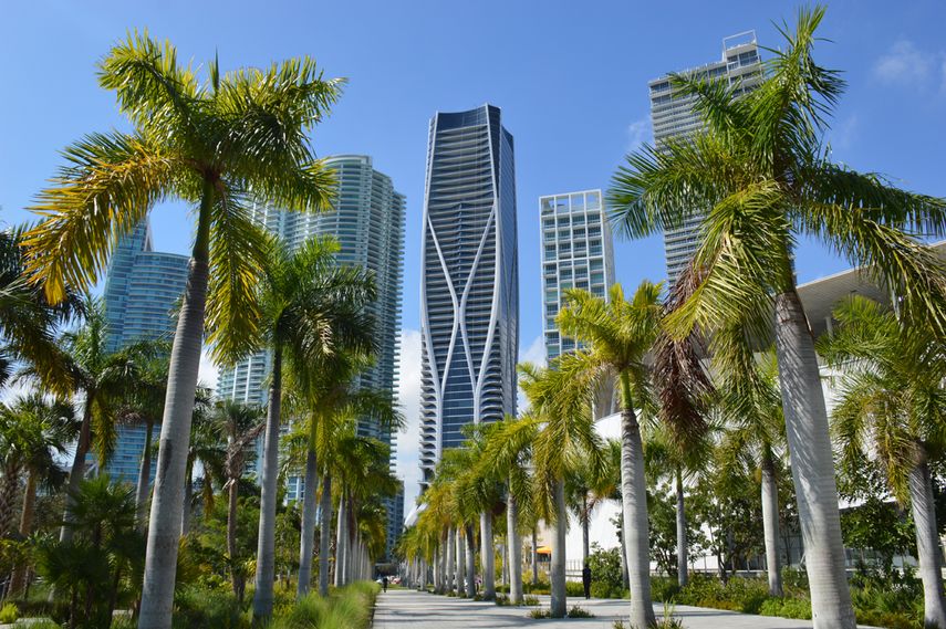 Vista parcial del centro de Miami.