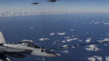 Aviones&nbsp;EA-18 Growler especializado en guerra electrónica.