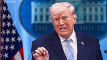 El presidente de Estados Unidos, Donald Trump durante una conferencia de prensa en la Casa Blanca.