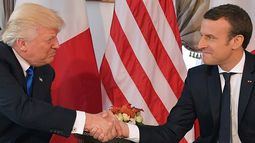 Donald Trump y&nbsp;Emmanuel&nbsp;Macron.