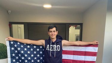 Dariel a su llegada a tierra de libertad.