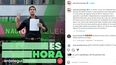 Eduardo Verástegui a las afueras del Instituto Nacional Electoral (INE) de México.