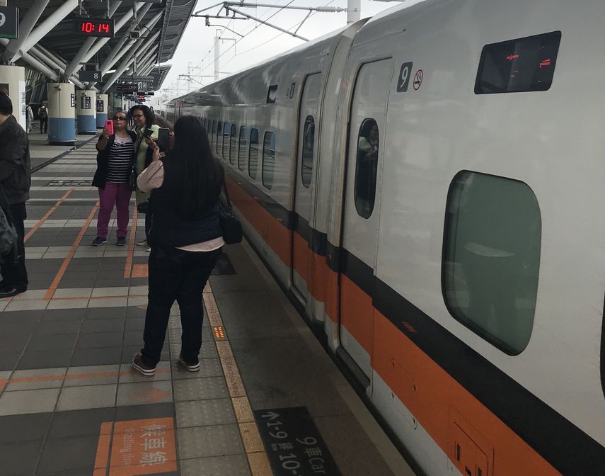 Uno de los trenes de Taiwán.&nbsp;