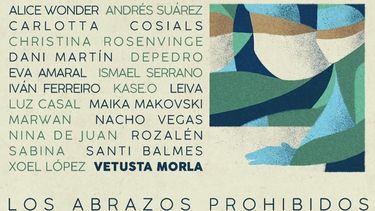 P&oacute;ster promocional de la canci&oacute;n ben&eacute;fica Los abrazos prohibidos, de la banda de rock espa&ntilde;ola Vetusta Morla en colaboraci&oacute;n con&nbsp; 21 artistas.&nbsp;