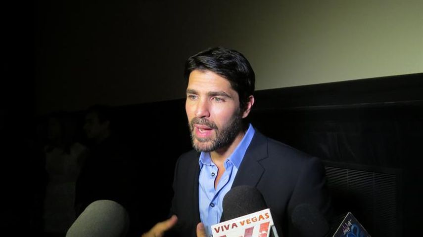 Verástegui habla con la prensa durante la presentación privada del filme Little Boy en Las Vegas. (EFE)