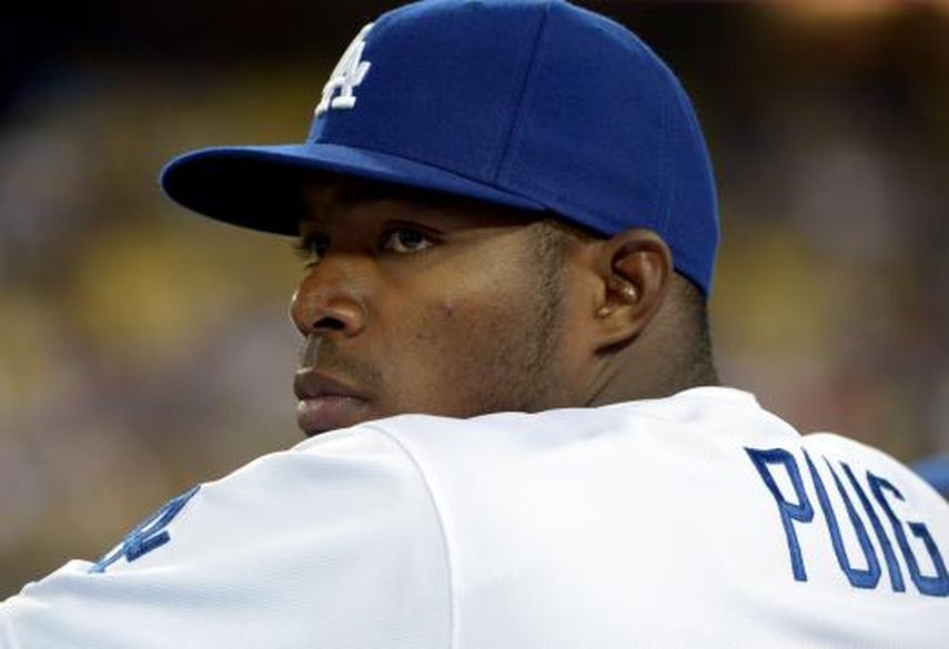 Yasiel Puig habría salido golpeado en el rostro durante el incidente. (ARCHIVO)