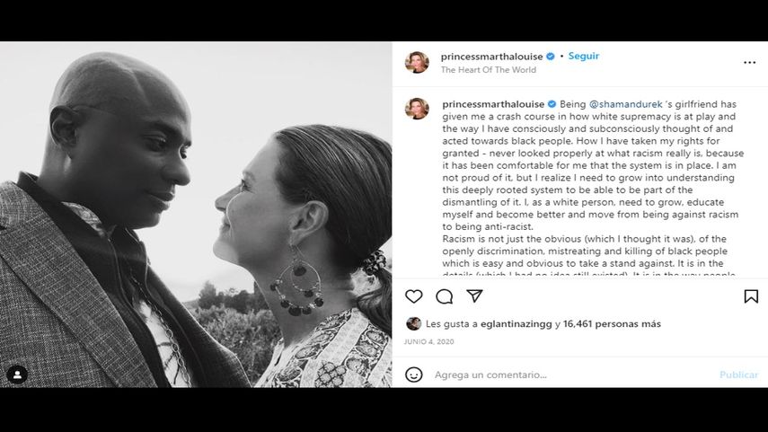 La princesa noruega Marta Luisa y su novio estadounidense Durek Verrett.