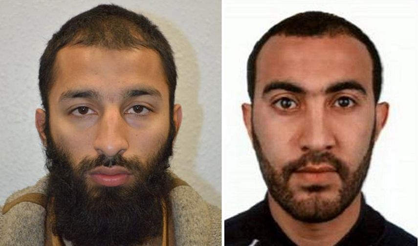 La policía británica identificó a dos de los autores del atentado de Londres: Khuram Shazad (izq.), británico nacido en Pakistán de 27 años. Rachid Redouane (der.), de 30 años y de origen marroquí o libio.