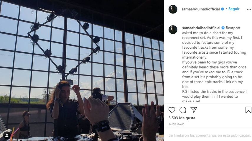 La primera DJ palestina Sama Abdulhadi.&nbsp;