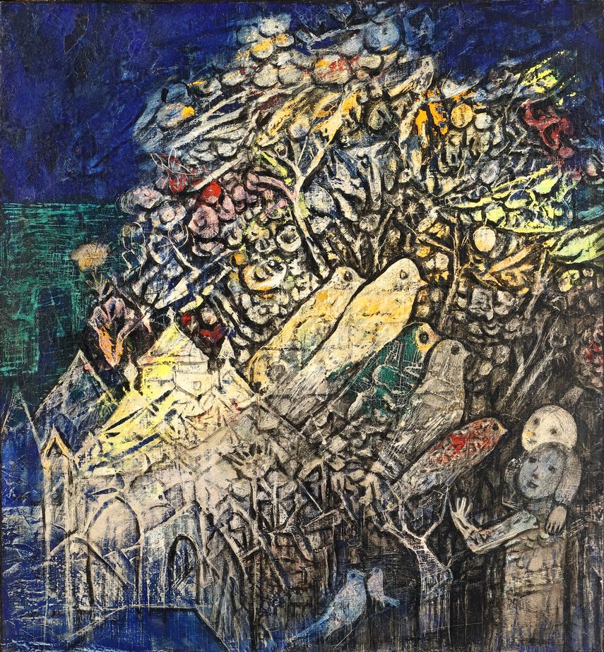 Pajaritos (Niña y pájaros) 1958.