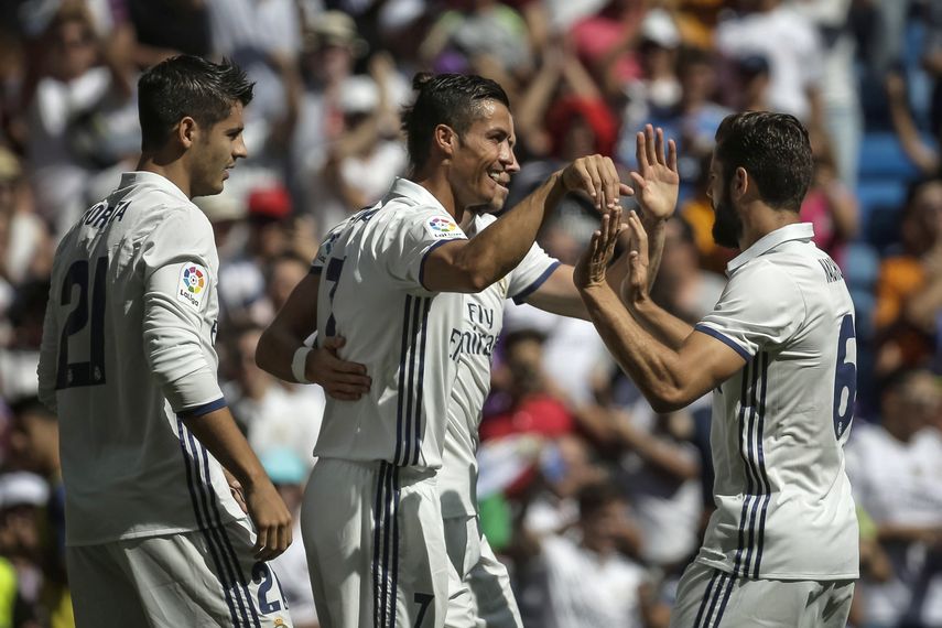 El Real Madrid, liderado por el portugués Cristiano Ronaldo (centro), buscará repetir el título de la pasada temporada