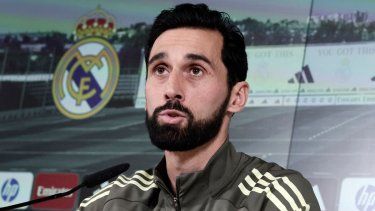 Álvaro Arbeloa, director técnico del Real Madrid, habla durante la conferencia de prensa de su presentación al mando del equipo, el 13 de enero de 2026.