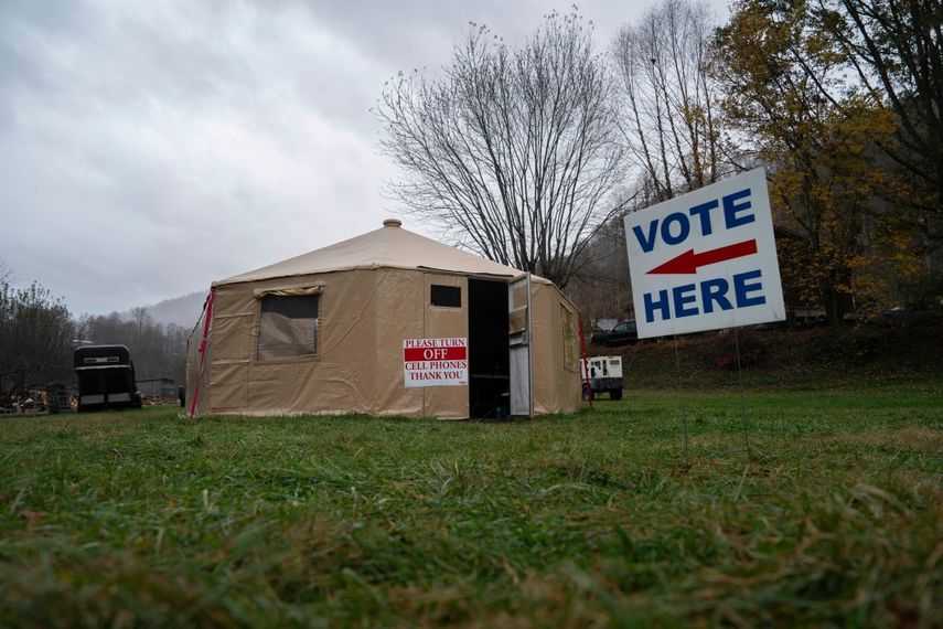 Elecciones presidenciales 2024 en EEUU (Burnsville, North Carolina).&nbsp;