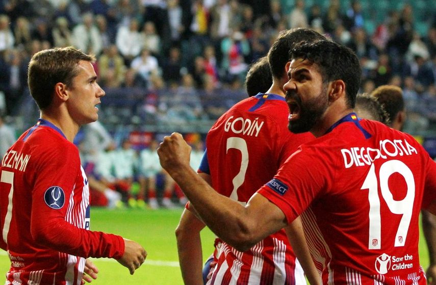 Diego Costa, delantero del Atlético de Madrid de la Liga Española.