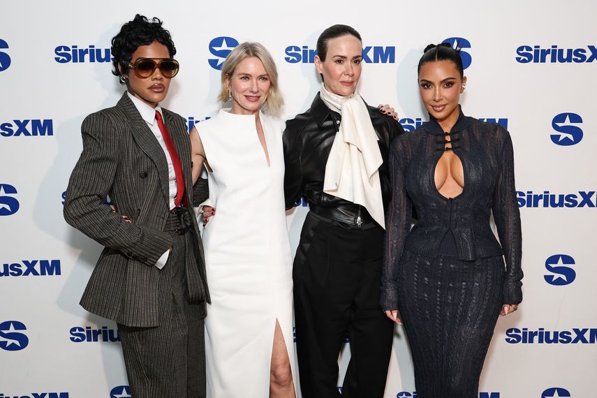Teyana Taylor, Naomi Watts, Sarah Paulson y Kim Kardashian asistieron al Town Hall de SiriusXM con el elenco de Alls Fair, presentado por Andy Cohen en los estudios de SiriusXM el 27 de octubre de 2025 en la ciudad de Nueva York.&nbsp;