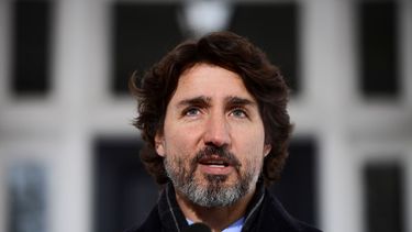 El primer ministro canadiense Justin Trudeau habla en conferencia de prensa en Ottawa el 22 de enero de 2021.&nbsp;