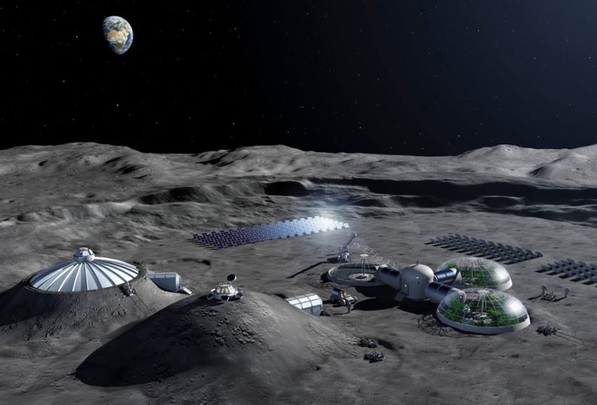 As&iacute; podr&iacute;a verse en el futuro una base de investigaciones en la Luna.