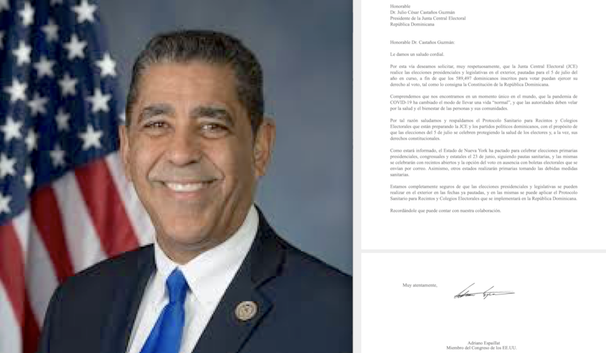 El primer congresista dominico-americano, Adriano Espaillat, enfatiza sobre la necesidad del ejercicio electoral en el exterior de los dominicanos en Estados Unidos y otros pa&iacute;ses.