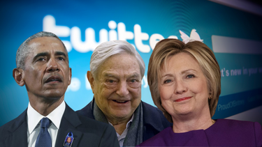 El expresidente Barack Obama, la exsecretaria de Estado Clinton y el multimillonario socialista George Soros.&nbsp;