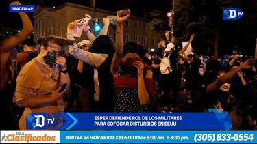 defienden rol de los militares para sofocar disturbios en eeuu