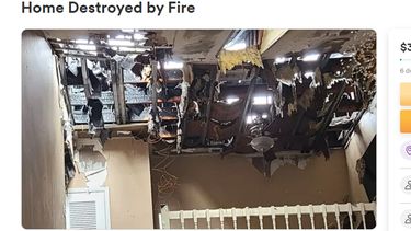Una de las casas afectadas por el fuego en North Lauderdale.
